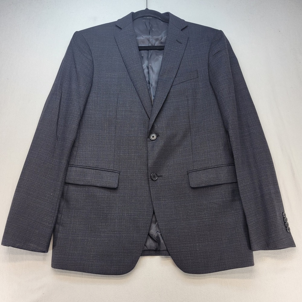 John Varvatos Suit Jacket Mens 38R Charcoal Gray Bedford Wool Blend Blazer